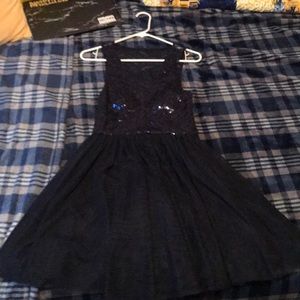 Navy sequined dress